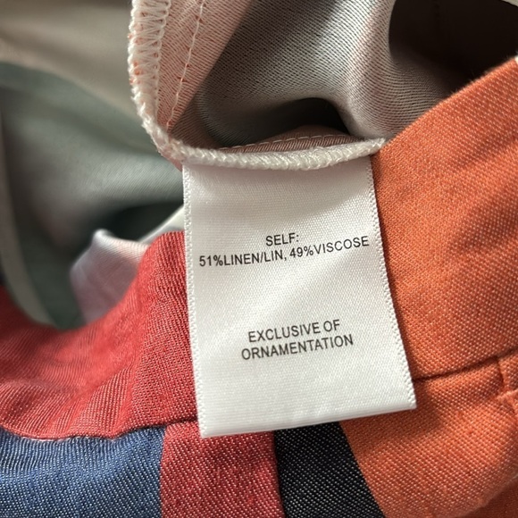 Tanya Taylor Striped Linen Blend Pants - Picture 6 of 6